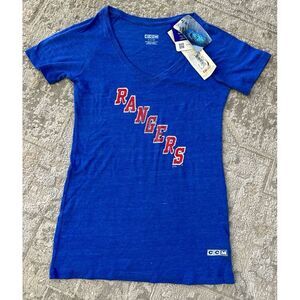 NHL Blue Rangers V neck T shirt Women's S‎ #27 NWT Athleisure